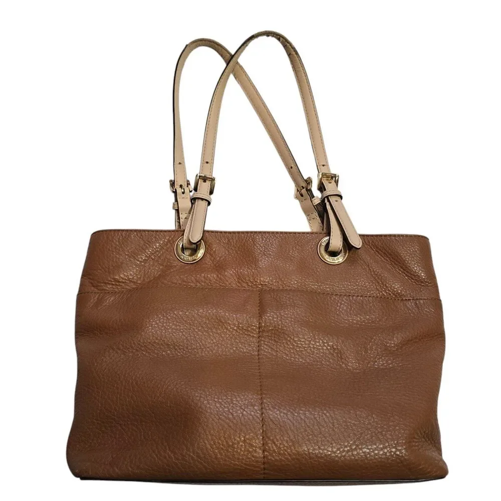 MICHAEL KORS brown leather tote handbag